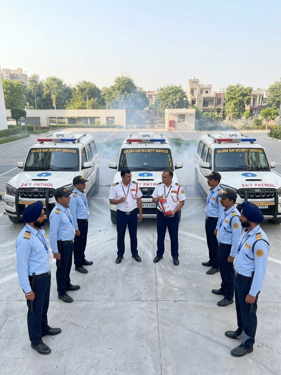 Security patrol vehicles supporting field operations